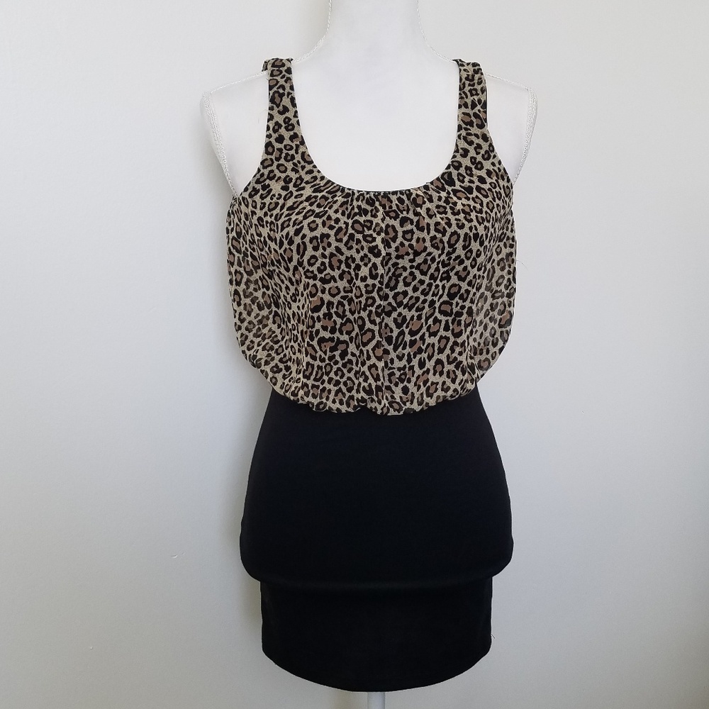 NWT Wet Seal leopard chiffon dress